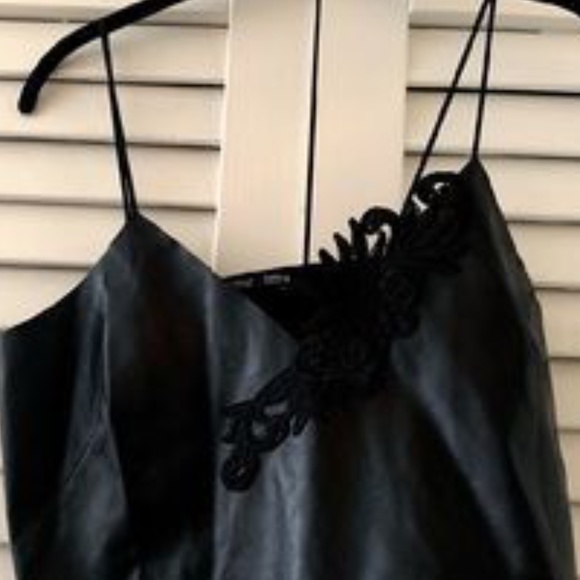 Zara Collection Black Silk Lace Crop Cami - Picture 2 of 4
